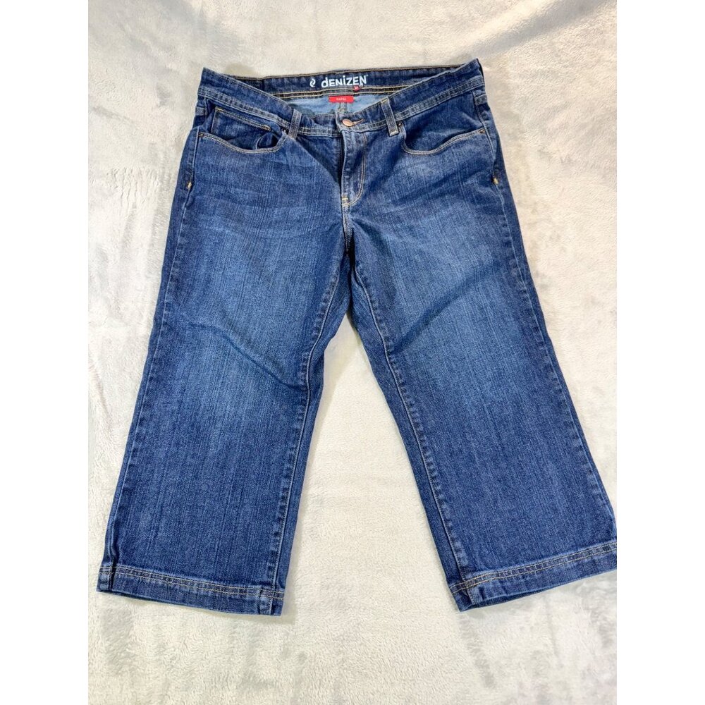 Denizen From Levi's Women's 16 Blue Medium Wash  Capri Denim Jeans